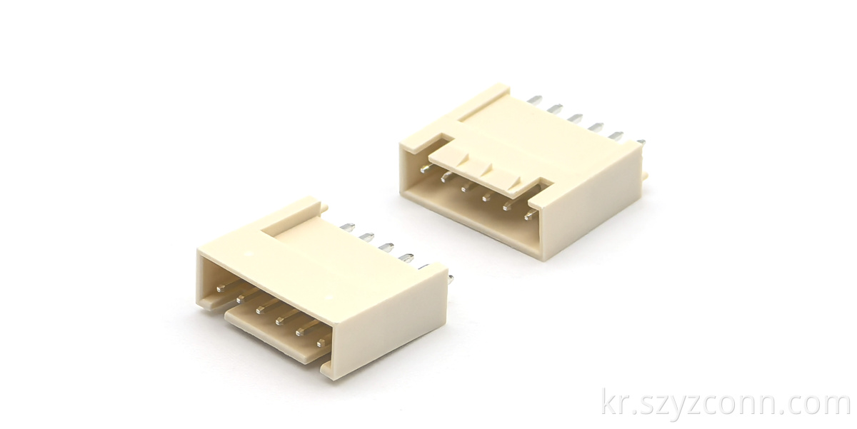 WAFER HAC Pin header Connector Full Tin Plating With Locking Clip Beige/Blue 6P